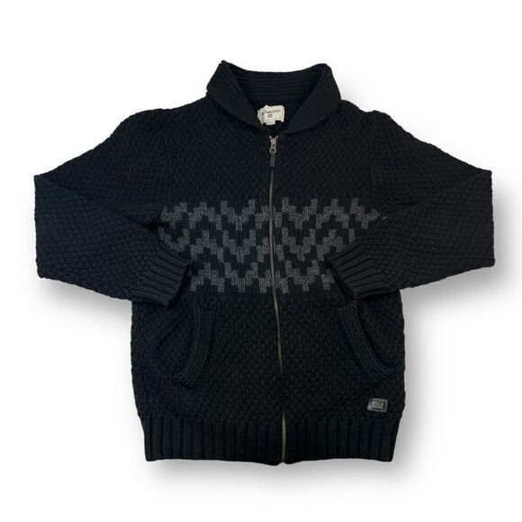 Billabong Grandpa Core Wool Blend Full Zip Sweater Size Medium - Picture 1 of 6